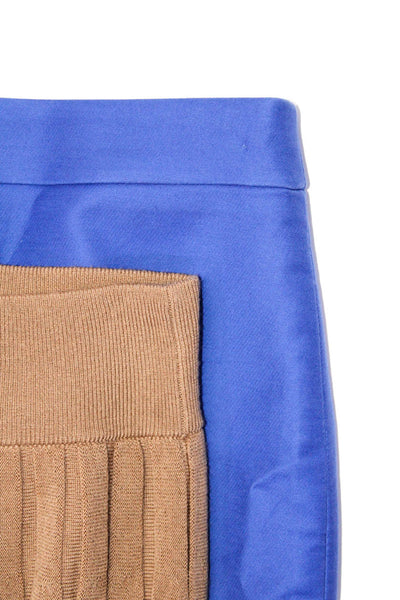 J Crew Womens Sateen Pencil Skirt Knit Pleated A Line Skirt Size 6 Medium Lot 2