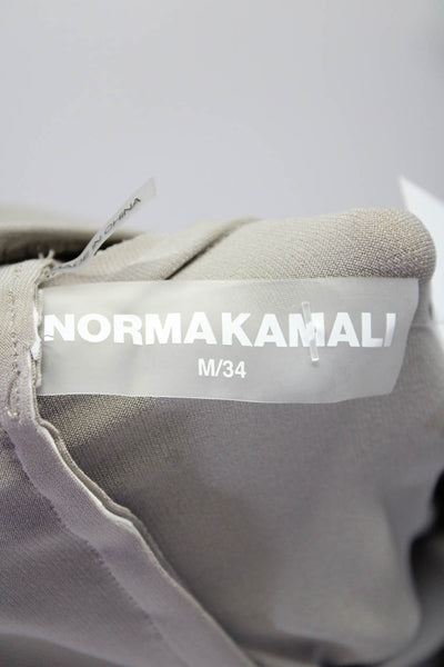 Norma Kamali Womens High Waist Matte Jersey Slim Leggings Pants Gray Size Medium