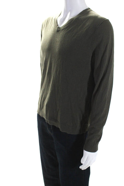 Zadig & Voltaire Mens Cotton Long Sleeve Pullover Sweater Top Green Size M
