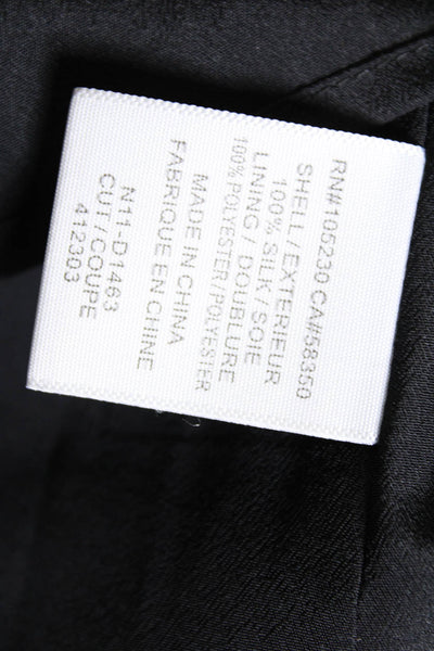 Joie Womens Silk Chiffon High Neck Lined Micro Mini Shift Dress Black Size S