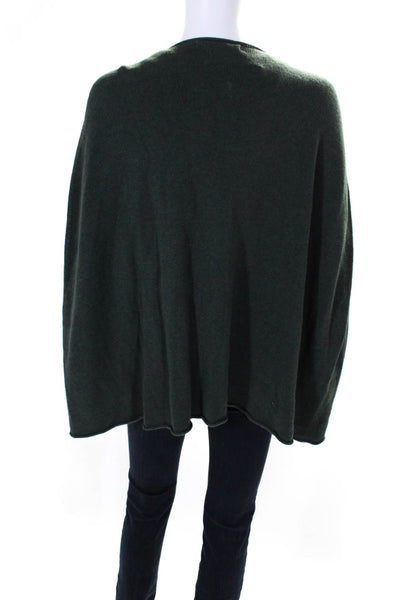 Lauren Vidal Womens Snapped Buttoned Cloak Cardigan Sweater Green Size S