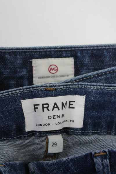 AG Adriano Goldschmied Frame Womens Distressed Jeans Blue Size 27 29 Lot 2