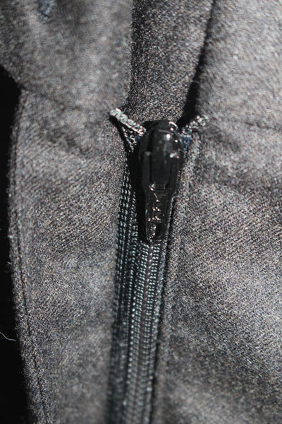 Jil Sander Womens Zipper Fly Knee Length Pencil Skirt Gray Wool Size IT 44