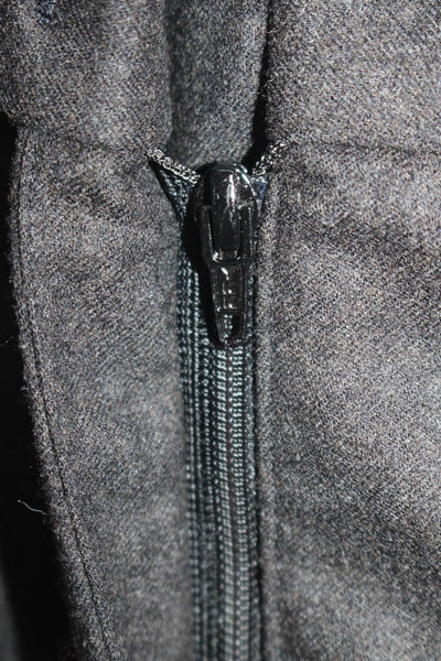 Jil Sander Womens Zipper Fly Knee Length Pencil Skirt Gray Wool Size IT 44
