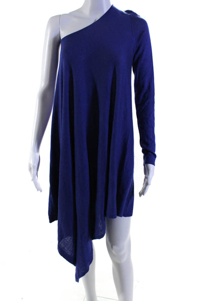 Roberta Roller Rabbit Womens Silk Blend Knit Asymmetrical Dress Purple Size XS