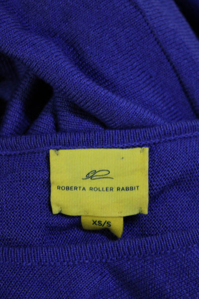 Roberta Roller Rabbit Womens Silk Blend Knit Asymmetrical Dress Purple Size XS