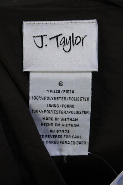 J.Taylor Womens Sequin Snakeskin Print Scoop Neck Mini Tank Dress Brown Size 6