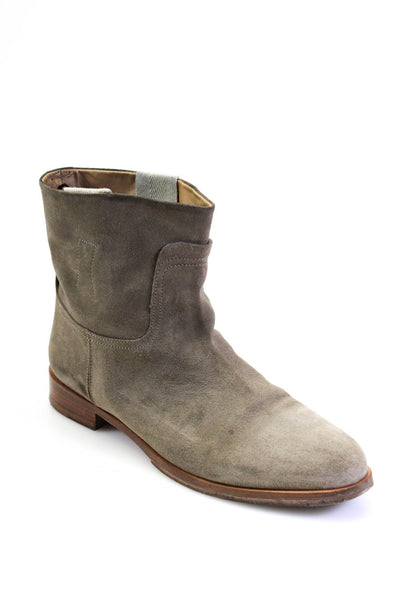 Rag & Bone Womens Holly Darted Round Toe Slip-On Ankle Boots Gray Size EUR41