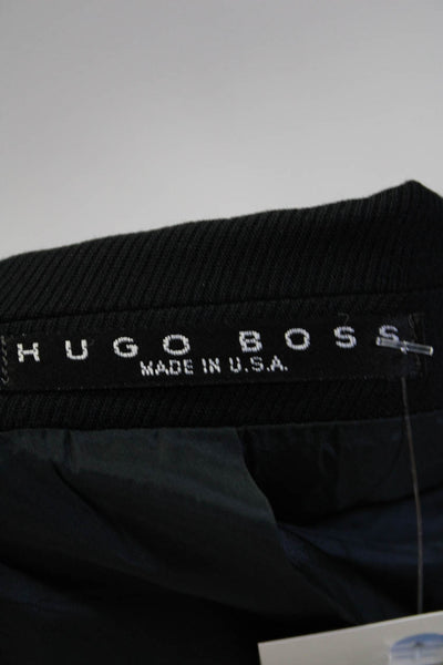 Boss Hugo Boss Mens Wool Darted Buttoned Collared Blazer Jacket Black Size EUR40