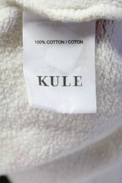 Kule Womens Heart Print Crew Neck Fleece Sweatshirt Red White Size Small
