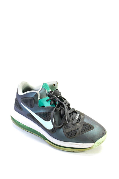 Nike Mens Low Top Lace Up Lebron 9 Easter Athletic Sneakers Gray Green Size 8.5
