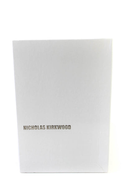Nicholas Kirkwood Women Color Block Ankle Strap Sandals Brown Blue Red 40.5 10.5