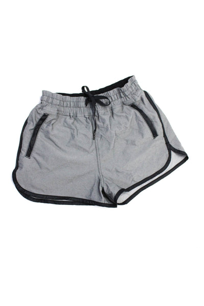Lululemon Womens Striped Leggings Athletic Shorts Gray Size 6 Lot 2