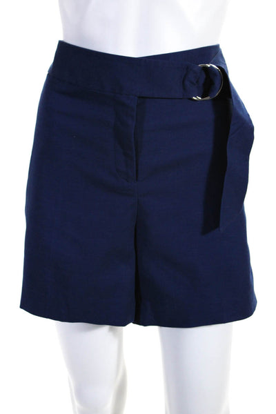 Michael Michael Kors Womens Mid Rise Wrap Waist Shorts Blue Size 10