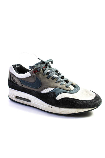 Nike Mens Air Max 1 Escape Embroidered Forest Sneakers Black Brown Navy Size 13