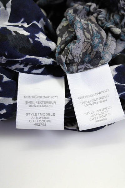 Joie Womens Silk Floral Print V-Neck Tank Top Blouse Multicolor Size S Lot 2