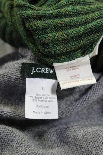 J Crew Free People Womens Knit Longline Cardigan Sweater Gray Size L S Lot 2