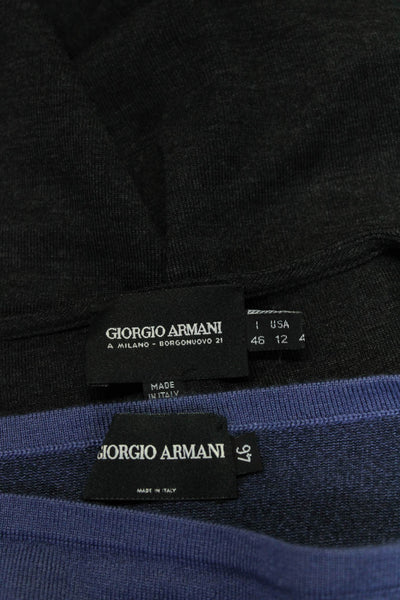 Giorgio Armani Womens Silk Boat Neck Sleeveless Knit Top Purple Size 46 Lot 2
