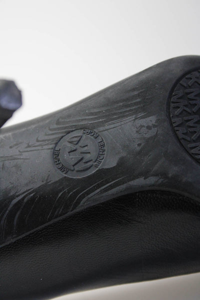 Michael Michael Kors Womens Stiletto Pointed Toe Pumps Black Leather Size 8.5M