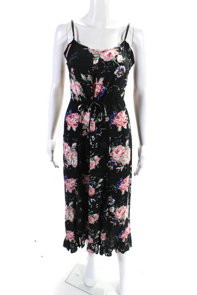Auguste Womens Sleeveless Floral Print Pullover Dress Black Size 2