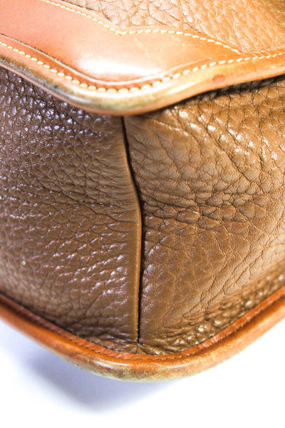 Dooney & Bourke Womens Front Buckle Single Strap Satchel Handbag Brown Medium