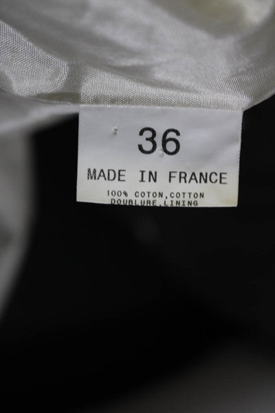 Agnes B Womens Beige Cotton Collar Full Zip Pockets Long Sleeve Jacket Size 36