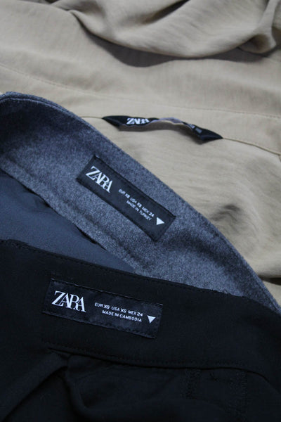 Zara Womens High Waist Dress Pants Shirt Dress Size XS Lot 3
