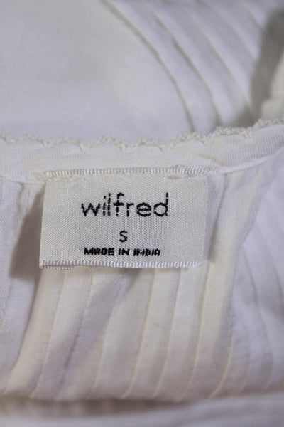 Wilfred Womens Lace Pintuck Mini Babydoll Shift Tea Dress White Size Small