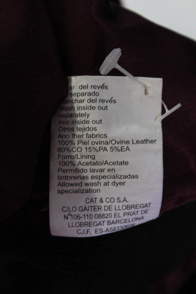 Isabel De Pedro Womens Fringed Textured Zipped Long Sleeve Jacket Black Size 6