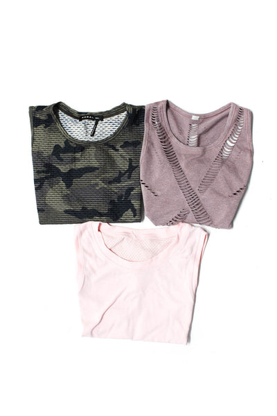 KORAL ACTIVEWEAR Womens Scoop Neck Compression Tank Green Pink Lot of 3