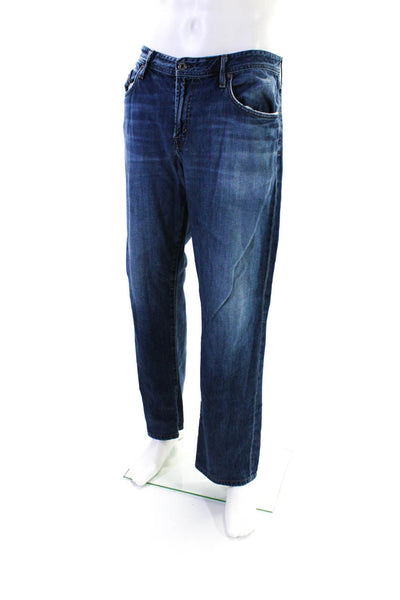 AG Adriano Goldschmied Mens Medium Wash Protege Straight Leg Jeans Blue 36x34