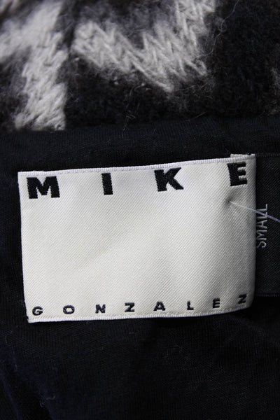 Mike Gonzalez Womens Chevron Snap Front V-Neck Jacket Coat Black Size S