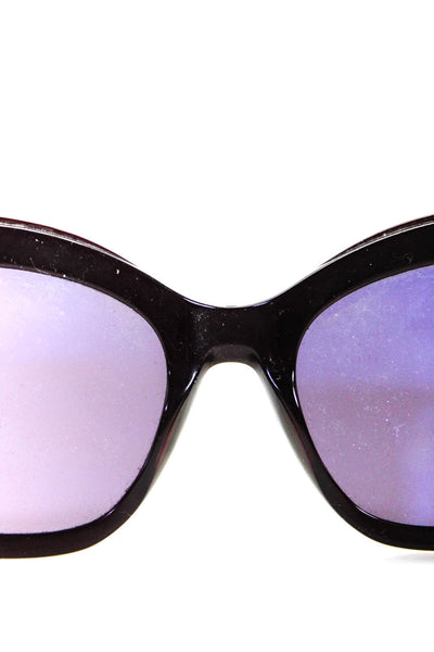 Jimmy Fairly Womens P229-CR52S Cat Eye Sunglasses Dark Red Burgundy