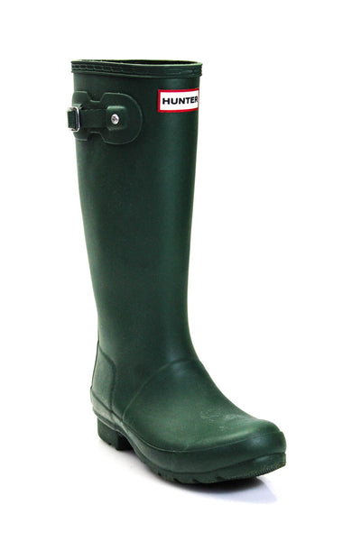 Hunter Childrens Unisex Original Kids Tall Rubber Rain Boots Dark Green Sz 5G 4B