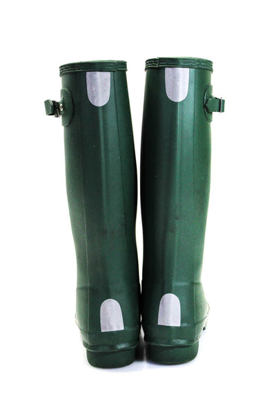 Hunter Childrens Unisex Original Kids Tall Rubber Rain Boots Dark Green Sz 5G 4B