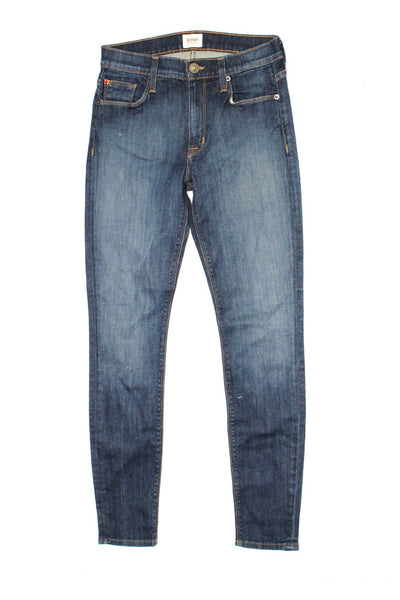 Current/Elliott Hudson Womens Mid Rise Skinny Jeans Blue Denim Size 25 Lot 2
