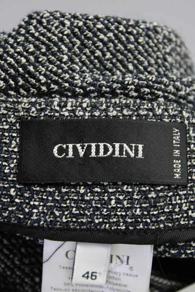 CIVIDINI Women's Tie Waist Slit Hem A-Line Mini Skirt Black Size 46