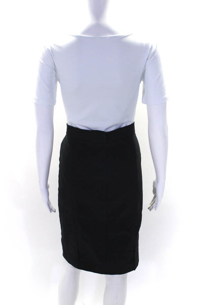 Nina Mclemore Women's Hook Closure A-Line Work Wear Mini Skirt Black Size 6