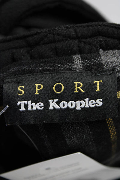 Sport The Kooples Womens Plaid Removable Hood Shacket Jacket Black Size XXS