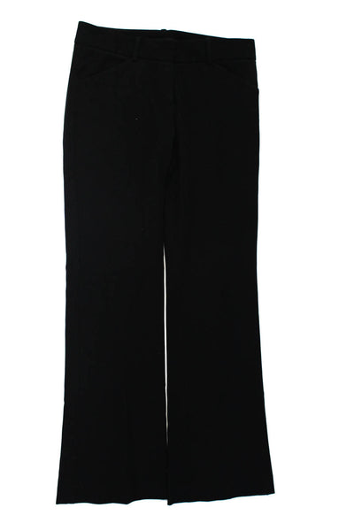 Theory Womens Tapered Leg Four Pocket Front Zip Dress Pants Black Size Small