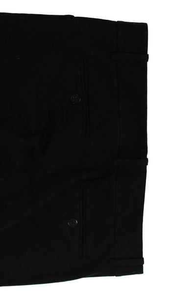 Theory Womens Tapered Leg Four Pocket Front Zip Dress Pants Black Size Small