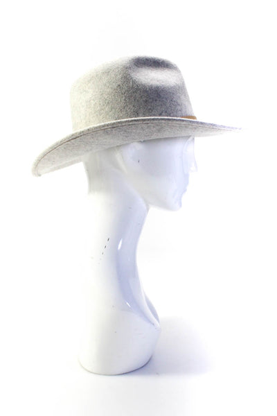 Lack Of Color Womens Side Buckle Wide Brim Hat Wool Gray Size Medium