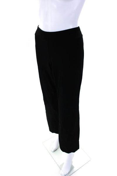 Eileen Fisher Womens Mid Rise Elastic Waist Bootcut Leggings Black Size L