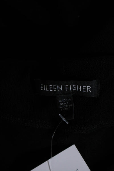 Eileen Fisher Womens Mid Rise Elastic Waist Bootcut Leggings Black Size L