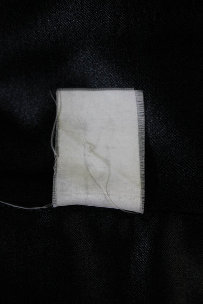 Francois Beauregard Womens Double Breasted Notched Lapel Coat Black Wool Medium