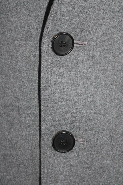 Artist Womens Two Button Notched Lapel Blazer Jacket Gray Wool Size Small