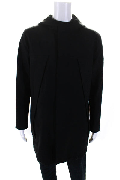 COS Mens Long Sleeve Front Zip Hooded Light Jacket Black Cotton Size 38R