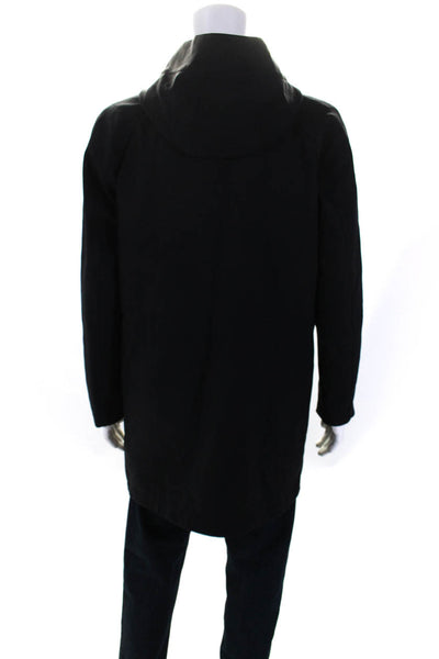 COS Mens Long Sleeve Front Zip Hooded Light Jacket Black Cotton Size 38R