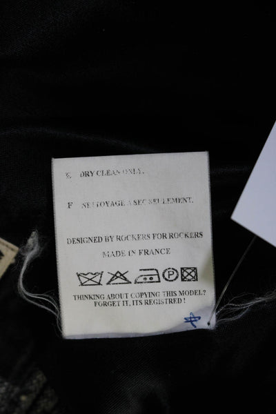 April 77 Mens Two Button Notched Lapel Blazer Jacket Grya Wool Size 48R