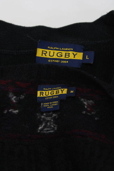 Ralph Lauren Rugby Womens Sweaters Cardigan Black Size M L Lot 2